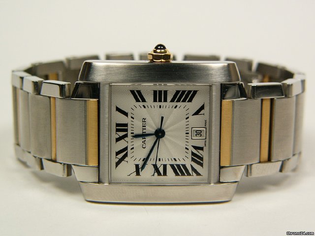 Cartier Tank Francaise steel and gold MOD. 2302