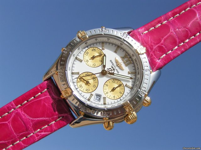 Breitling Chrono Jetstream in weisses ZB white dial Stahl/Go