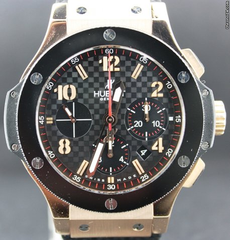 Hublot Big Bang Pink gold black ceramic bezel & rubber strap 44mm