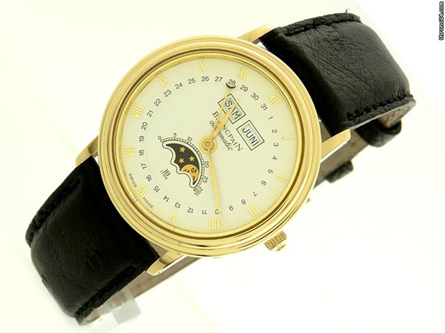 Blancpain 18K/750 Gelbgold mit Mondphaser und Datumsanzeige-Automatik