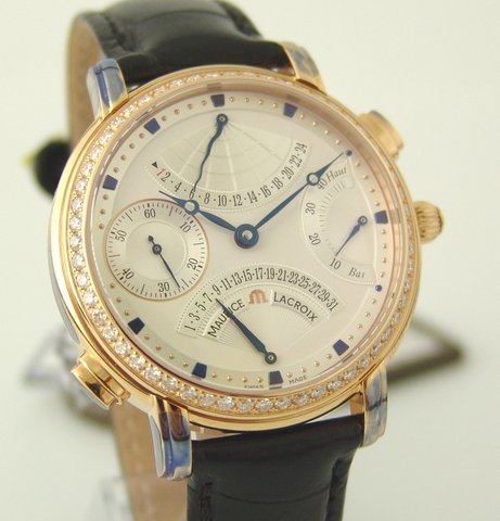 Maurice Lacroix Double Retrograde 18 Krt. Gold Sondermodell / Special Modell