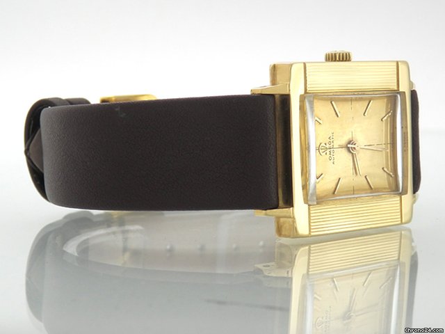 replica Omega 18K/750 Gelbgold - Leder, Automatik WATCHES 1 