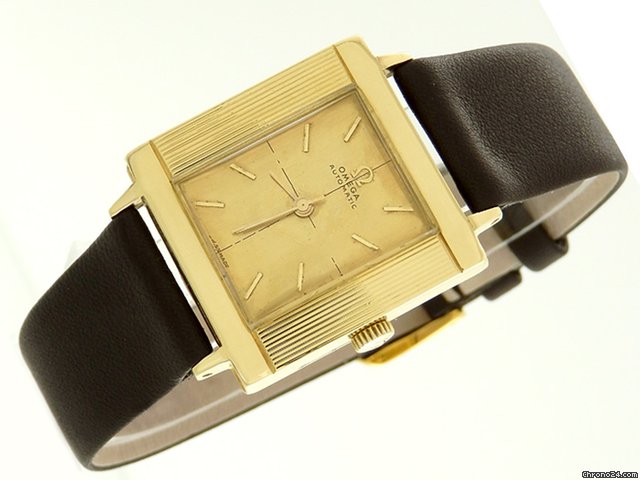 Omega 18K/750 Gelbgold - Leder, Automatik