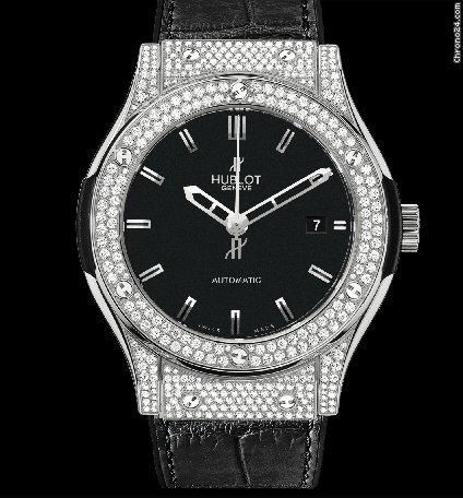 Hublot Classic Fusion 45mm Steel Custom Diamond Set