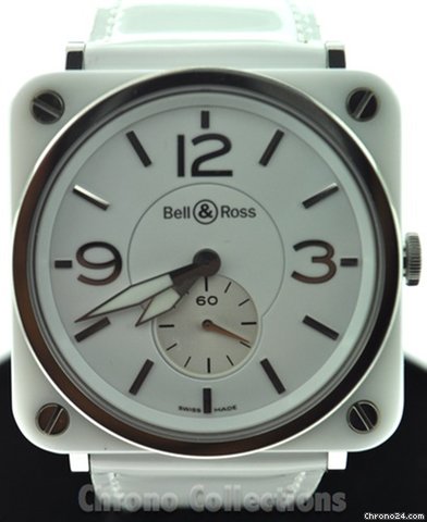 Bell & Ross BRS-WHT-CER-RUBB