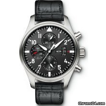 IWC Pilot Black Dial Chronograph Automatic Mens Watch IW377701