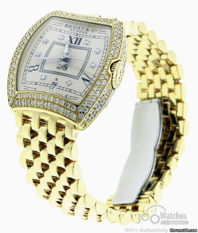 Bedat & Co No 3 Ref 314 18K Yellow Gold Diamond Automatic Date Watch