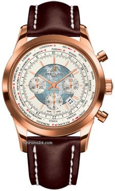 Breitling Transocean Chronograph Unitime Red Gold