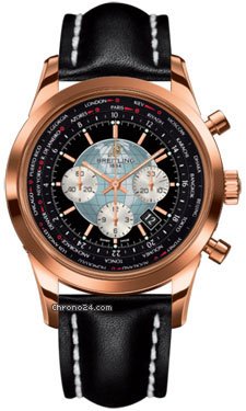 Breitling Transocean Chronograph Unitime Red Gold