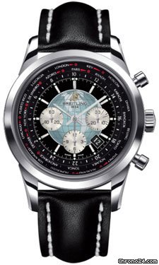 Breitling Transocean Chronograph Unitime Stainless Steel