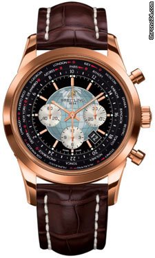 Breitling Transocean Chronograph Unitime Red Gold