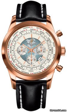 Breitling Transocean Chronograph Unitime Red Gold