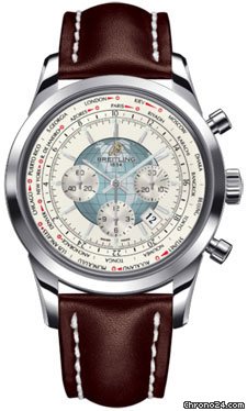 Breitling Transocean Chronograph Unitime Stainless Steel