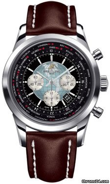 Breitling Transocean Chronograph Unitime Stainless Steel