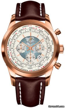 Breitling Transocean Chronograph Unitime Red Gold