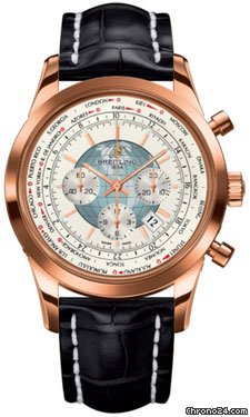 Breitling Transocean Chronograph Unitime Red Gold