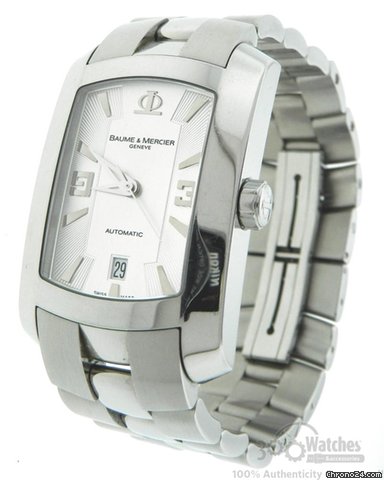 Baume & Mercier Men's  &  XL Hampton Milleis Stainless Steel Automatic Date Watch