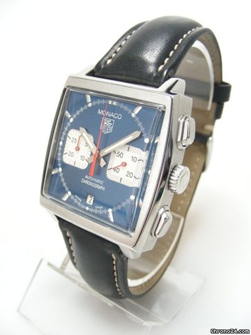 TAG Heuer Monaco chronographe steel/acier cadran bleu dial WATCHES 2