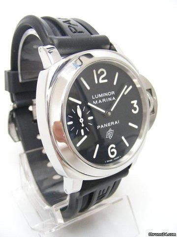 replica Panerai Luminor Marina LOGO PAM00005 steel/acier cadran noir black dial limited edition 1600 pieces WATCHES 1 