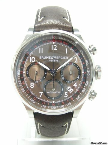 Baume & Mercier Capeland chronographe steel/acier cadran brun/brown dial