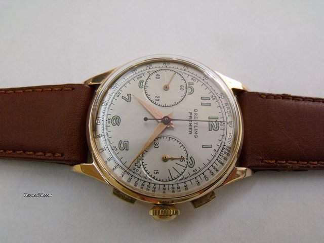 Breitling Premier-Vintage en or rose calibre venus 175