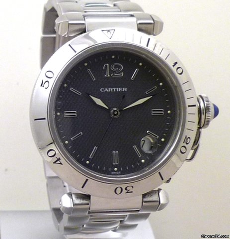 Cartier PASHA ACCIAIO DIAM. 38 MM, CON DATA