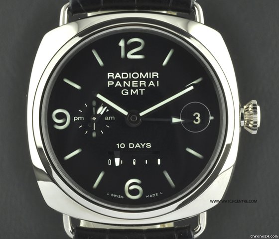 Panerai 18k W/G 45MM Radiomir 10 Days GMT B&P PAM00235