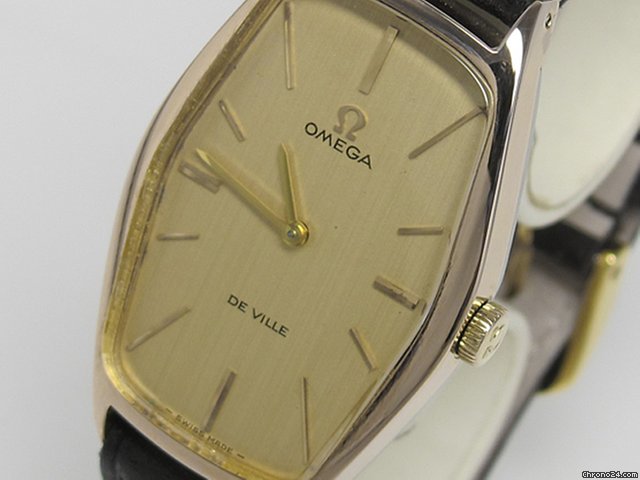 Omega DE VILLE Handaufzug Uhr in Stahl/vergoldet