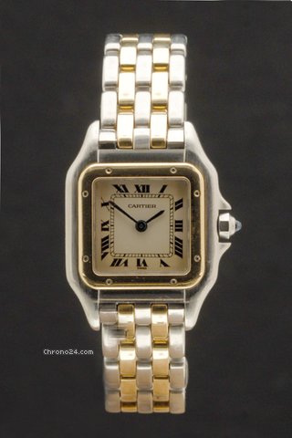 Cartier Pathere in Stahl/Gold (2 Streifen)
