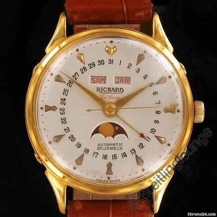 JeanRichard De Luxe   Datora  triple calendar moonphase