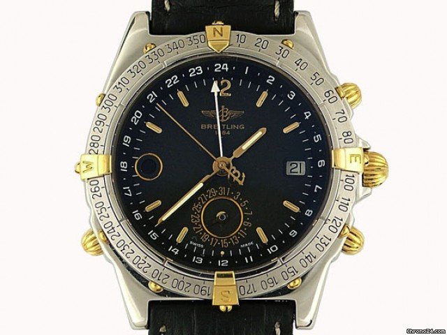 Breitling Duograph Stahl Gold Automatik Vintage