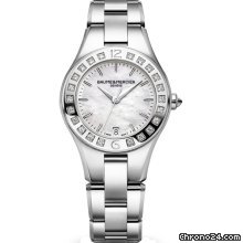 Baume & Mercier and  Linea Mother of Pearl Dial Stainless Steel Diamond Ladies Watch MOA10072
