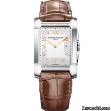 Baume & Mercier and  Silver Dial Brown Leather Ladies Watch MOA10018