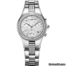 Baume & Mercier and  Linea Mother of Pearl Chronograph Diamond Ladies Watch MOA10017