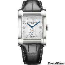 Baume & Mercier and  Hampton Silver Dial Black Leather Mens Watch MOA10026