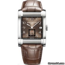 Baume & Mercier and  Hampton Brown Dial Leather Strap Mens Watch MOA10028