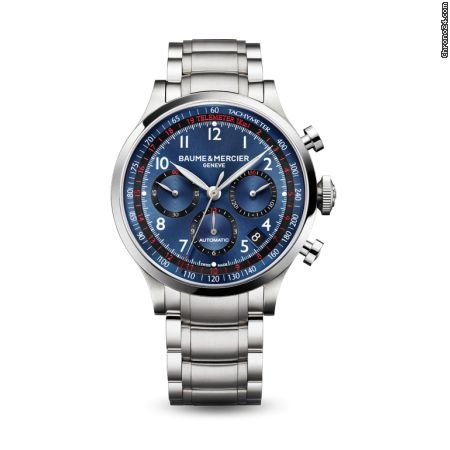 Baume & Mercier and  Blue Dial Chronograph Stainless Steel Mens Watch M0A10066