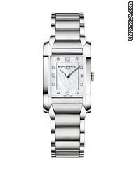 Baume & Mercier and  Mother of Pearl Diamond Dial Stainless Steel Ladies Watch M0A10050
