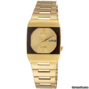 Seiko 5 Champagne Dial Gold Tone Ladies Watch SNY012J1