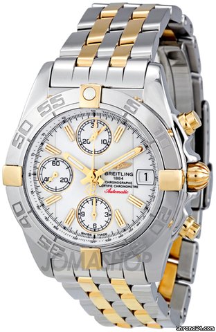 Breitling Galactic Chronograph Automatic White Dial Two-tone Mens Watch B13358L2-A700TT