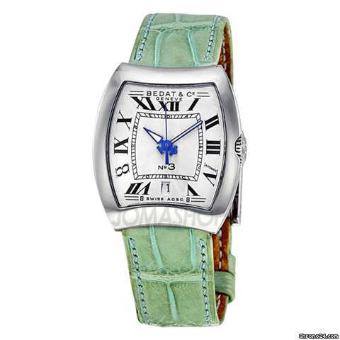 Bedat & Co No. 3 Steel Green Leather Ladies Watch 314.010.100