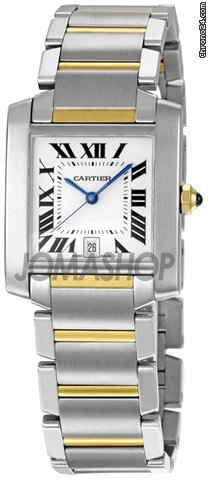 Cartier Tank Francaise 18kt Yellow Gold and Steel Mens Watch W51005Q4