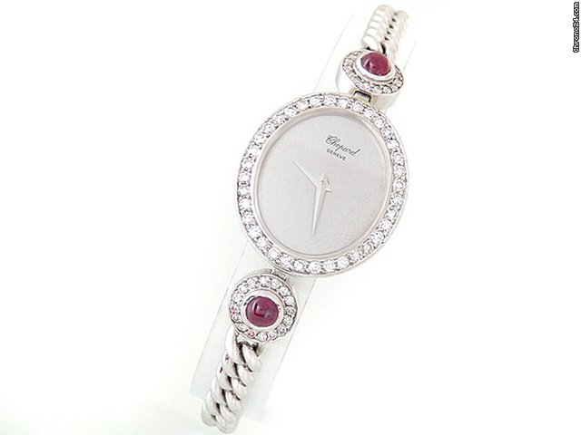 Chopard "L.U.C." 18K Wei gold, 82 Diamanten & 2 Rubine - sehr selten