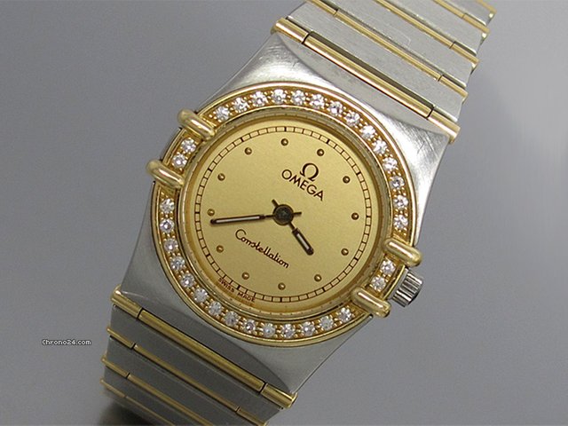 Omega "Constellation" Damenuhr - Stahl/Gold - mit Brillantbesatz