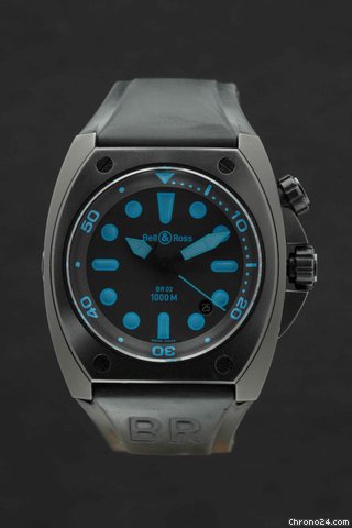 Bell & Ross BR 02 in Blue 44mm -Komplett-