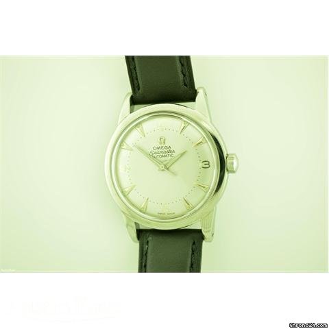 Omega Seamaster steel automatic bumper on strap