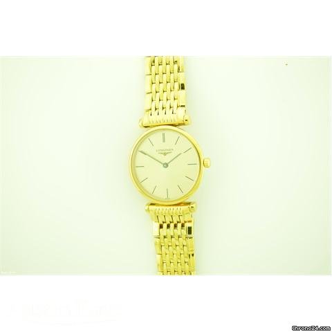 Longines Grande Classique gold plated quartz on bracelet