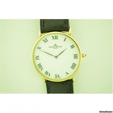 replica Baume & Mercier &  18ct gold quartz on strap WATCHES 1 