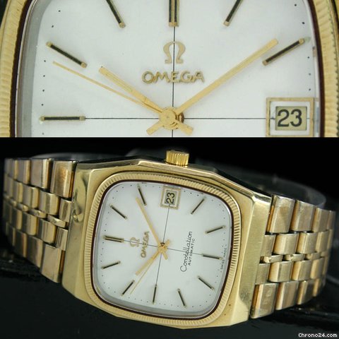 Omega Constellation Date Roll Gold Cap