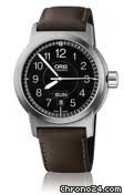 Oris BC 3 Black Dial Brown Leather Mens Watch 735-7641-4164LS